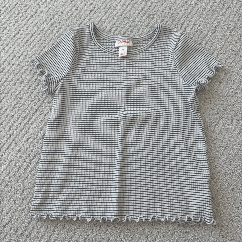 Cat & Jack Black and White Striped Tee